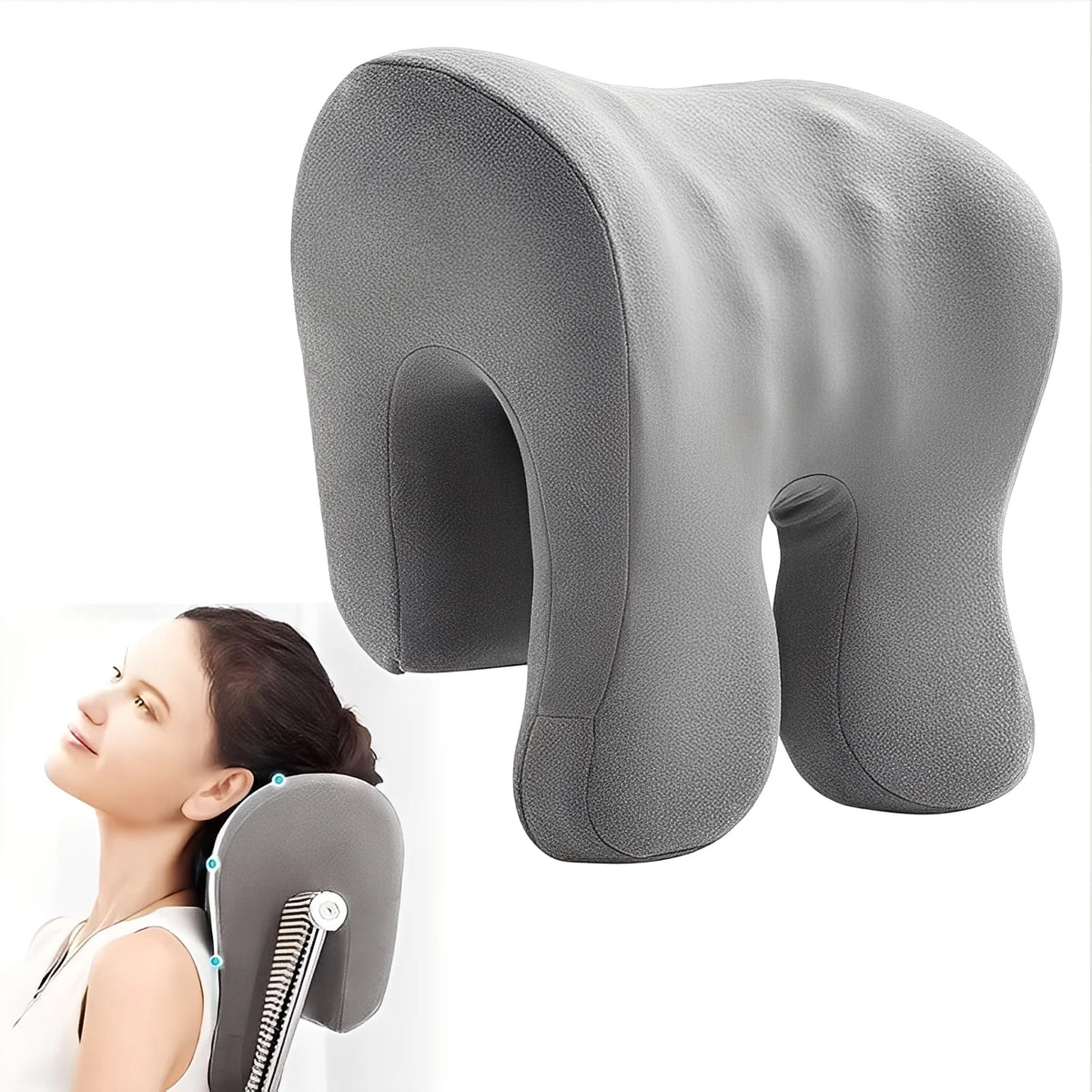 Office Chair Headrest Pillow Memory Foam Removable Velvet Cover