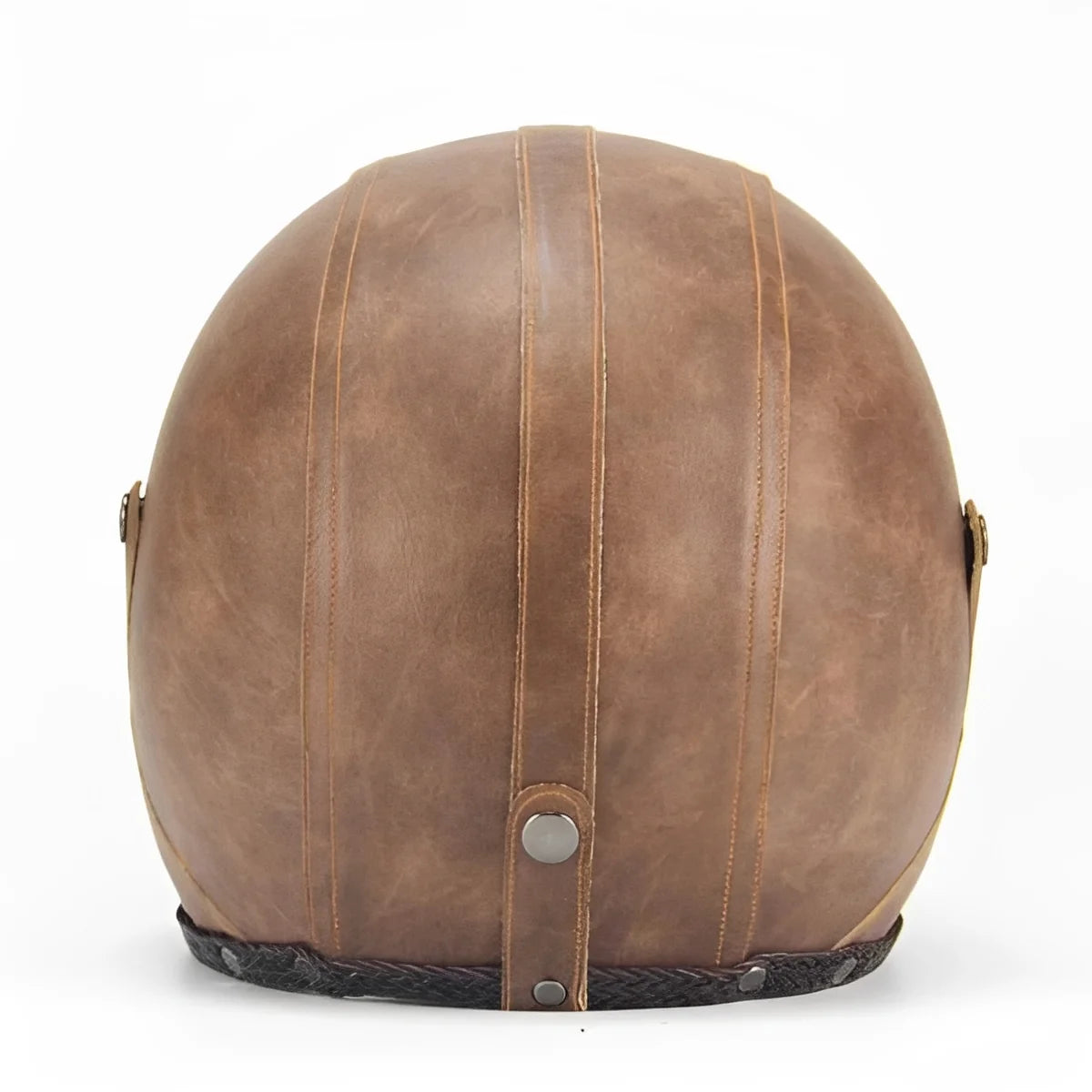 Open Face Helmet Synthetic Leather Detachable Mask & Polycarbonate Goggles