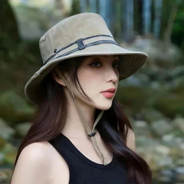 Outdoor Bucket Hat Structured Brim & Adjustable Chin Strap