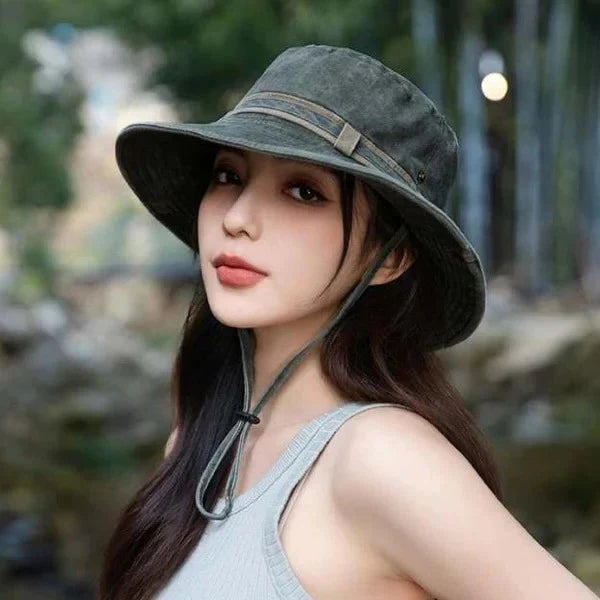 Outdoor Bucket Hat Structured Brim & Adjustable Chin Strap