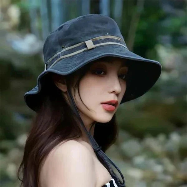 Outdoor Bucket Hat Structured Brim & Adjustable Chin Strap