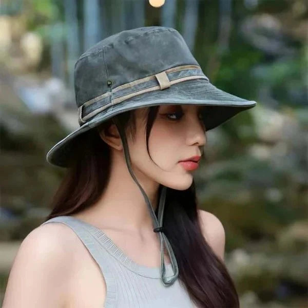 Outdoor Bucket Hat Structured Brim & Adjustable Chin Strap