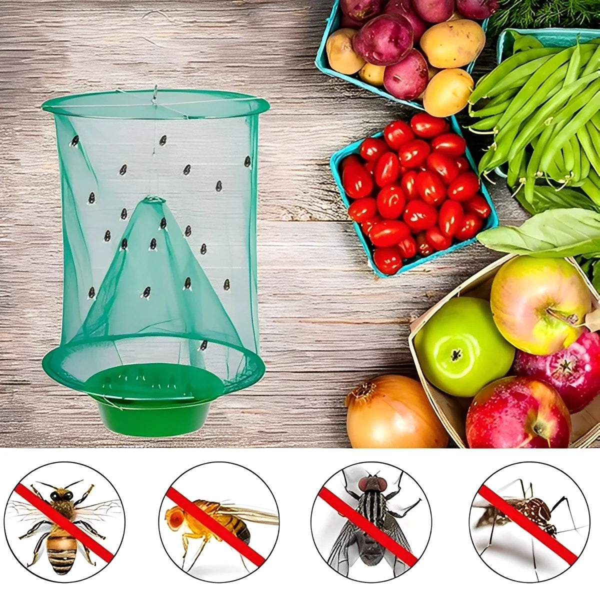 Outdoor Fly Trap Reusable Chemical-Free
