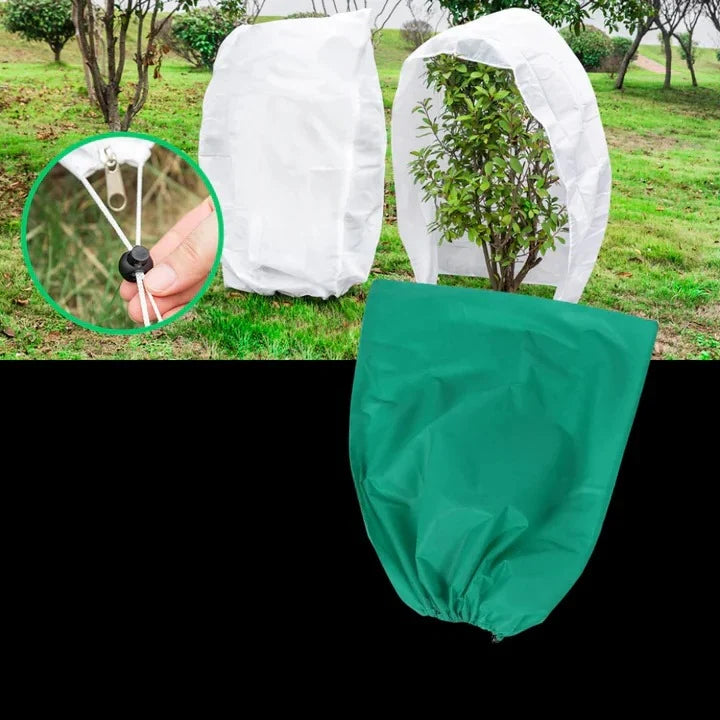 Outdoor Plant Cover Frost Protection Breathable Zipper & Drawstring