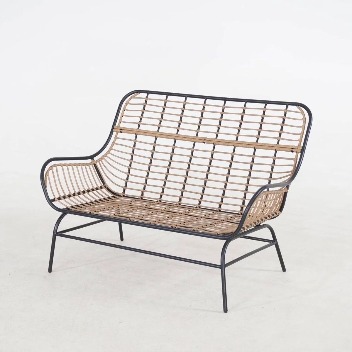 Outdoor Sofa Set 4-Seater Steel Frame & Textilene Cushions