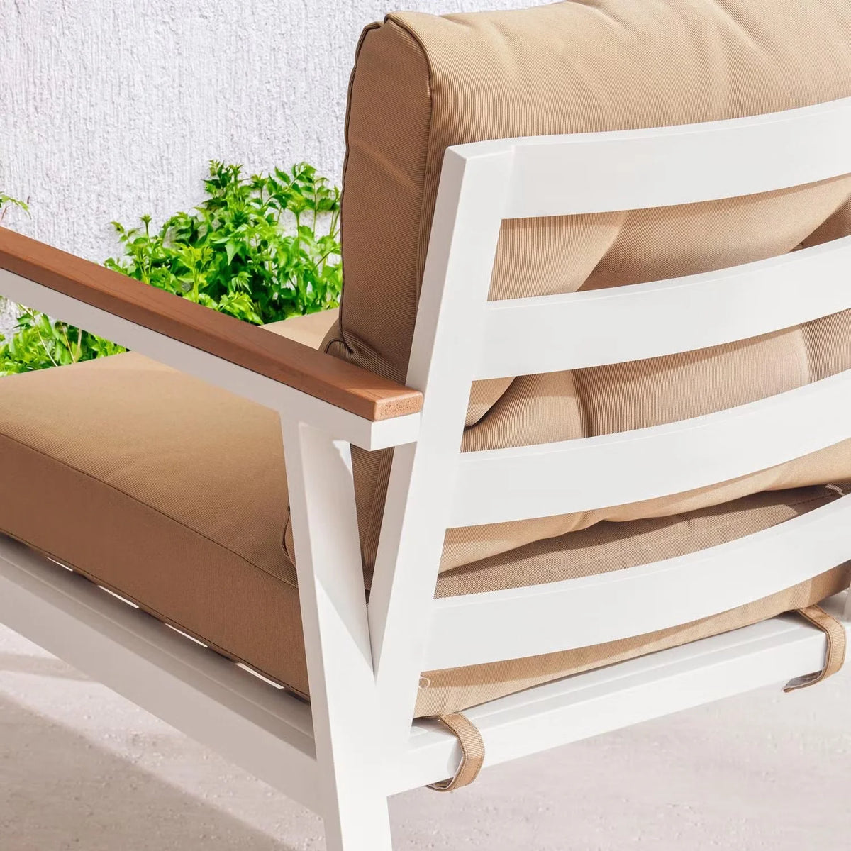 Outdoor Sofa Set 5-Seater Powder-Coated Aluminum Frame
