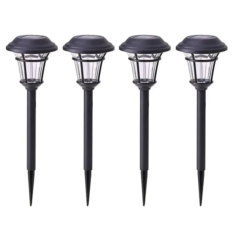 Outdoor Solar Ground Lights Automatic Light-Sensing Set of 4