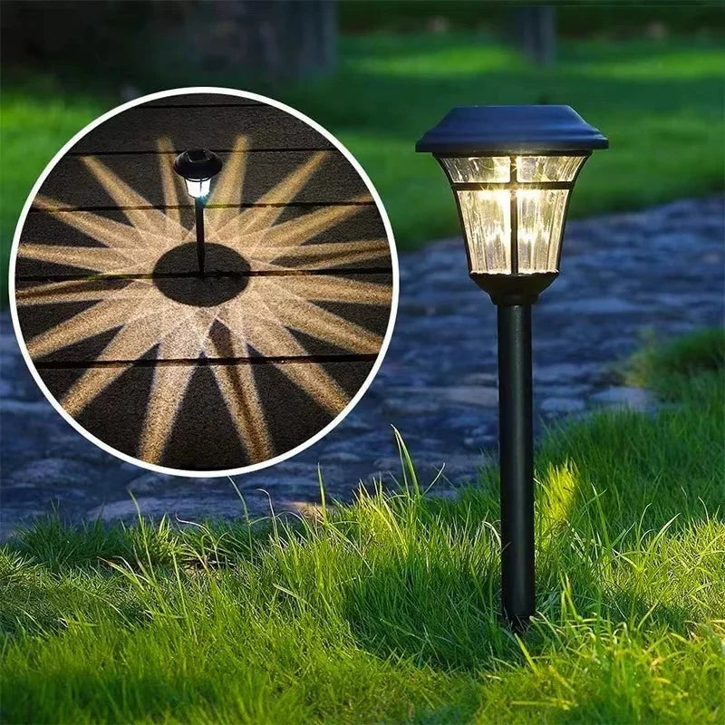 Outdoor Solar Ground Lights Automatic Light-Sensing Set of 4