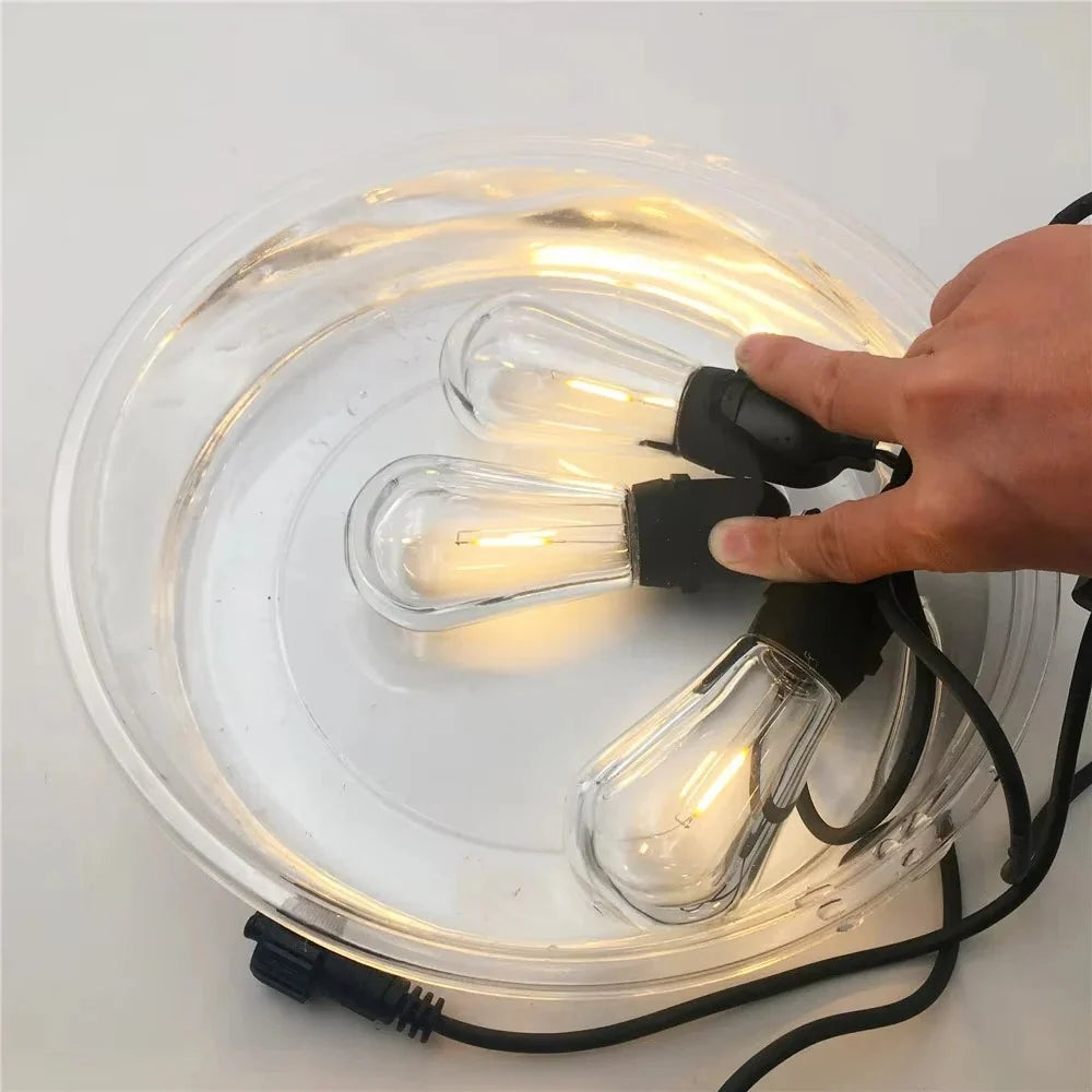 Outdoor String Lights 20 Foot Edison-Style LED Weather-Resistant