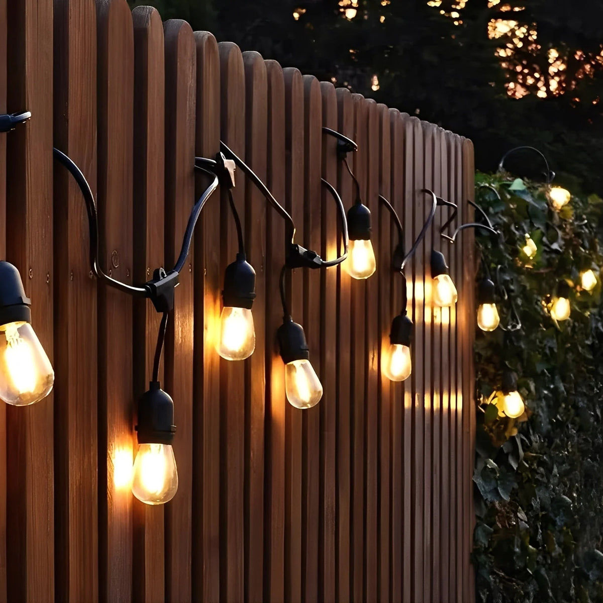 Outdoor String Lights E26 Sockets IP65 Weather-Resistant