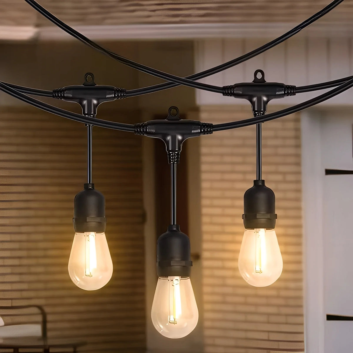 Outdoor String Lights E26 Sockets IP65 Weather-Resistant