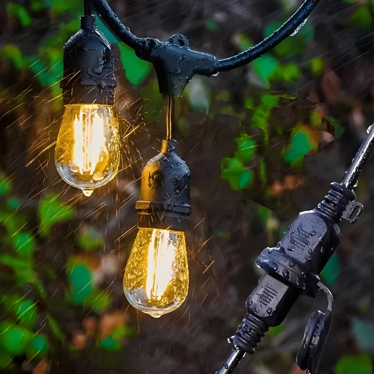 Outdoor String Lights E26 Sockets IP65 Weather-Resistant