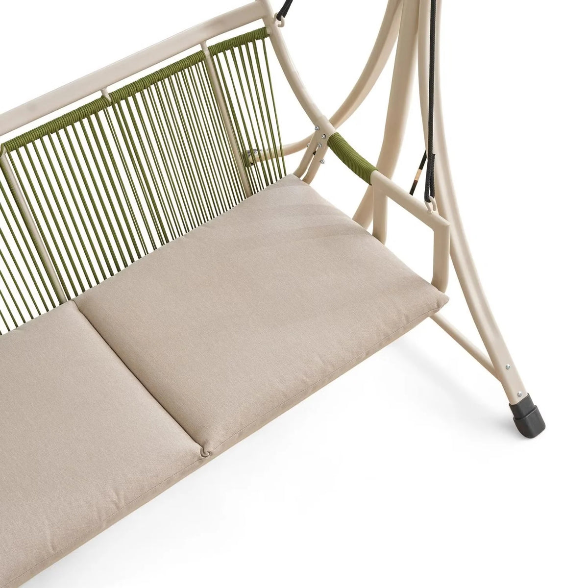 Outdoor Swing Chair 2-Seater Rust-Resistant Steel Frame