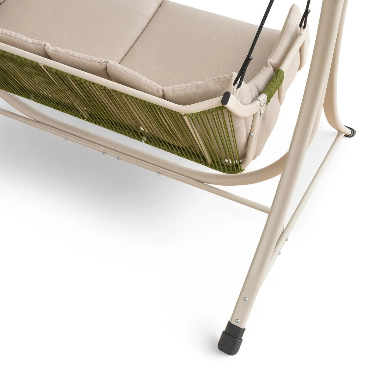 Outdoor Swing Chair 2-Seater Rust-Resistant Steel Frame