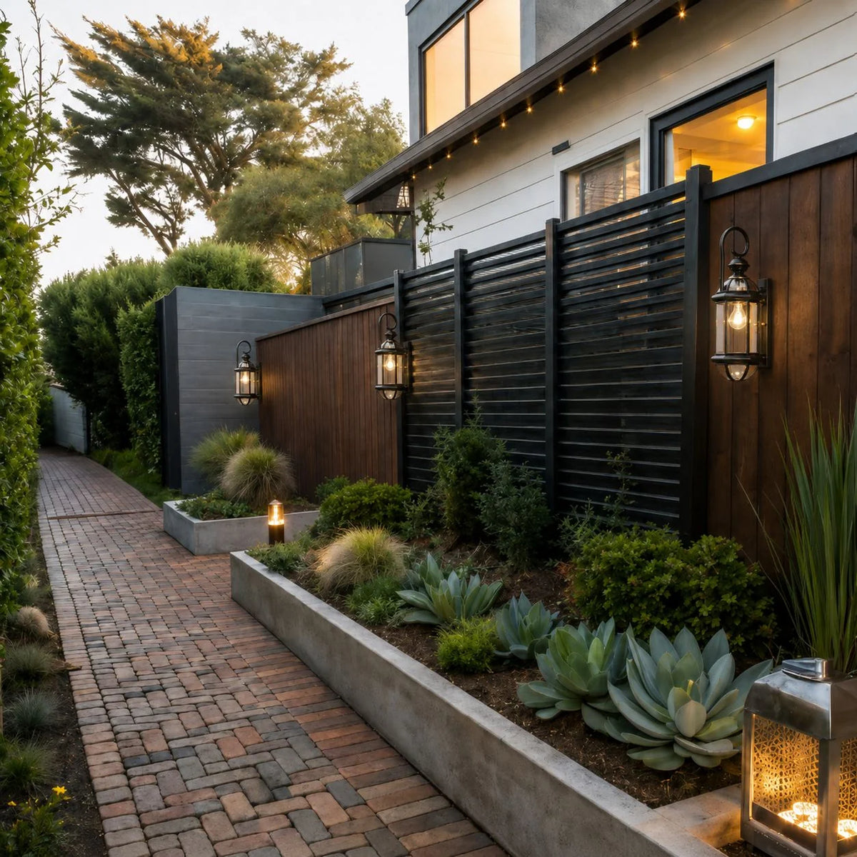 Outdoor Wall Light Brass Clear Glass Hardwired