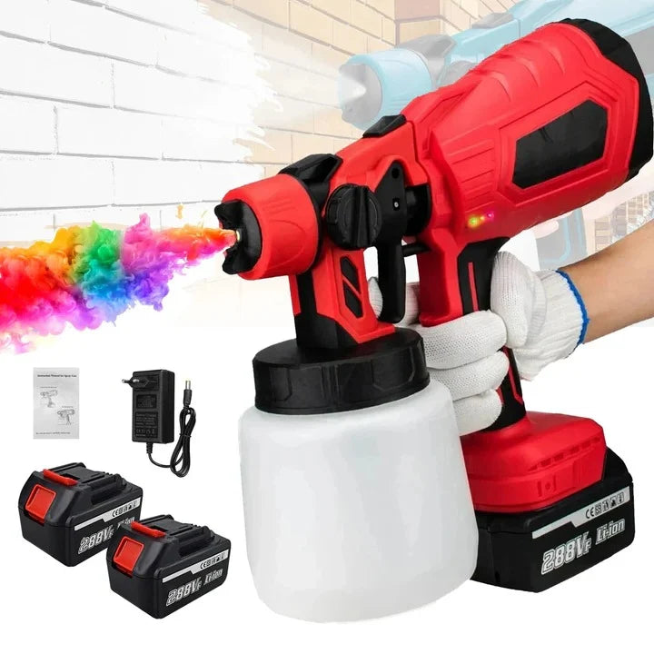 Paint Sprayer Cordless Adjustable Spray 33.8 Oz Canister