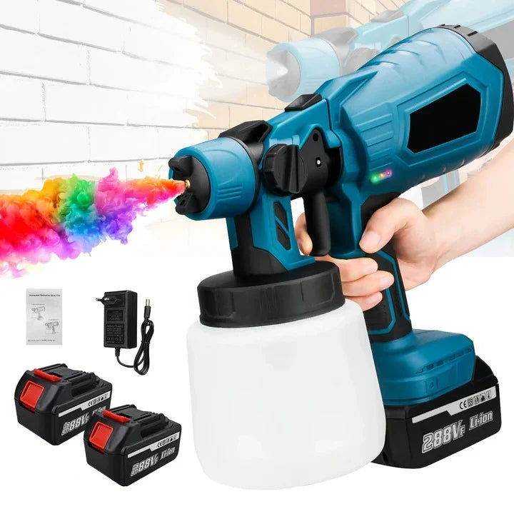 Paint Sprayer Cordless Adjustable Spray 33.8 Oz Canister