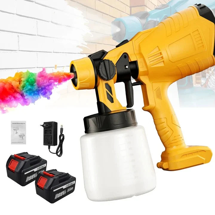 Paint Sprayer Cordless Adjustable Spray 33.8 Oz Canister