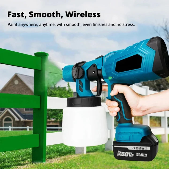 Paint Sprayer Cordless Adjustable Spray 33.8 Oz Canister