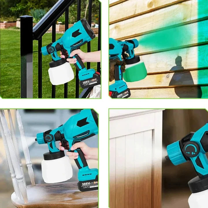 Paint Sprayer Cordless Adjustable Spray 33.8 Oz Canister