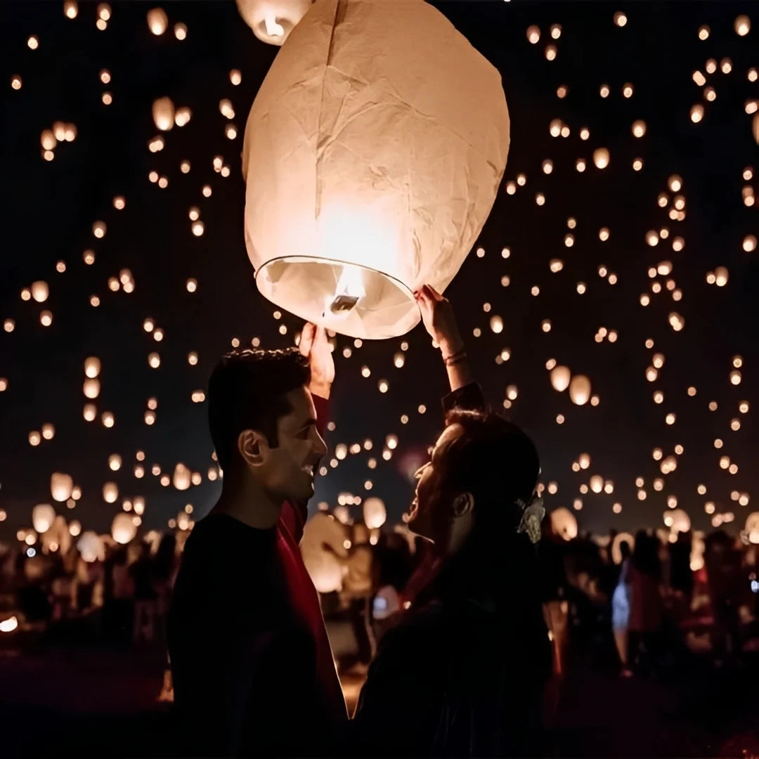 Paper Sky Lanterns Biodegradable Multicolor Fuel Cell