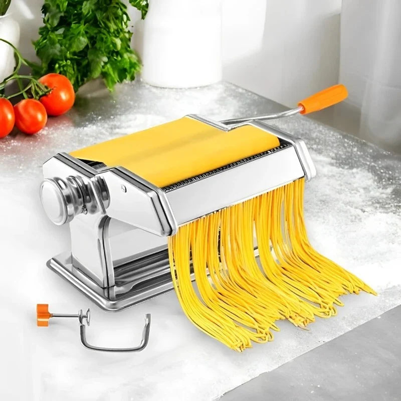 Pasta Maker Stainless Steel Double Cutter 6 Settings