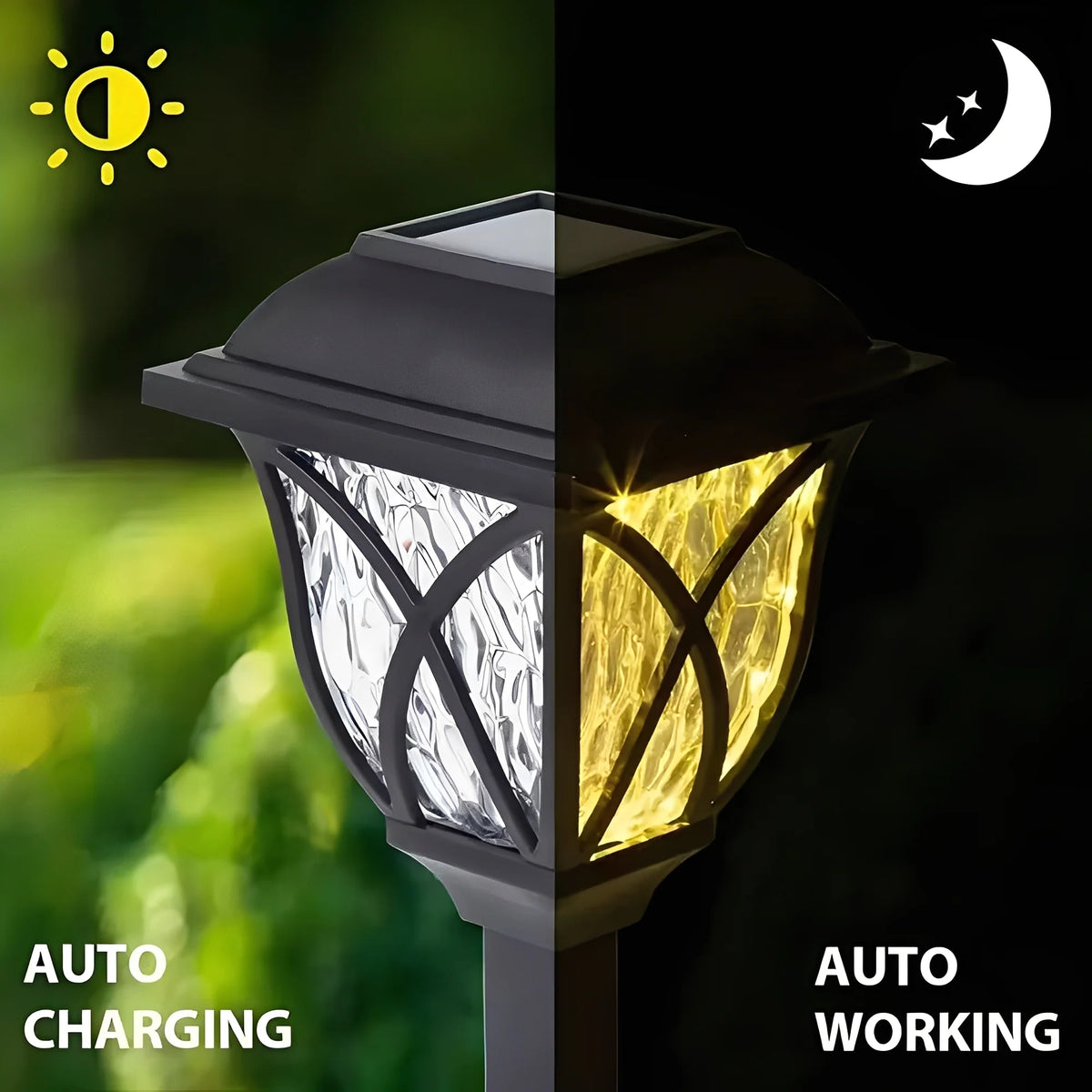 Pathway Lights Solar Automatic Weather-Resistant Set of 2