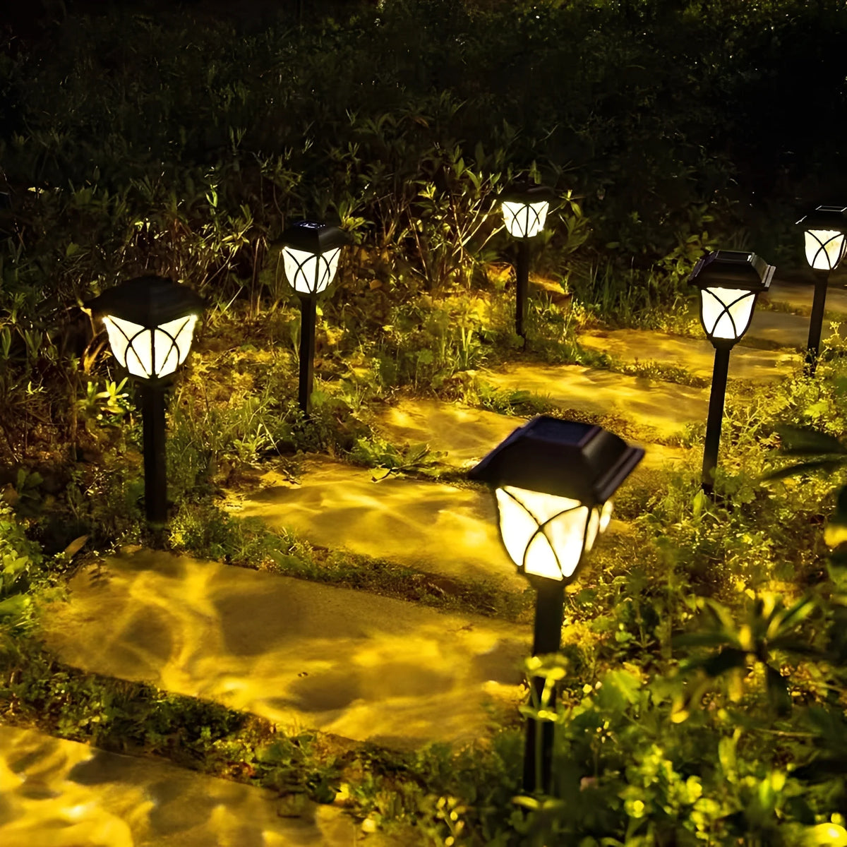 Pathway Lights Solar Automatic Weather-Resistant Set of 2
