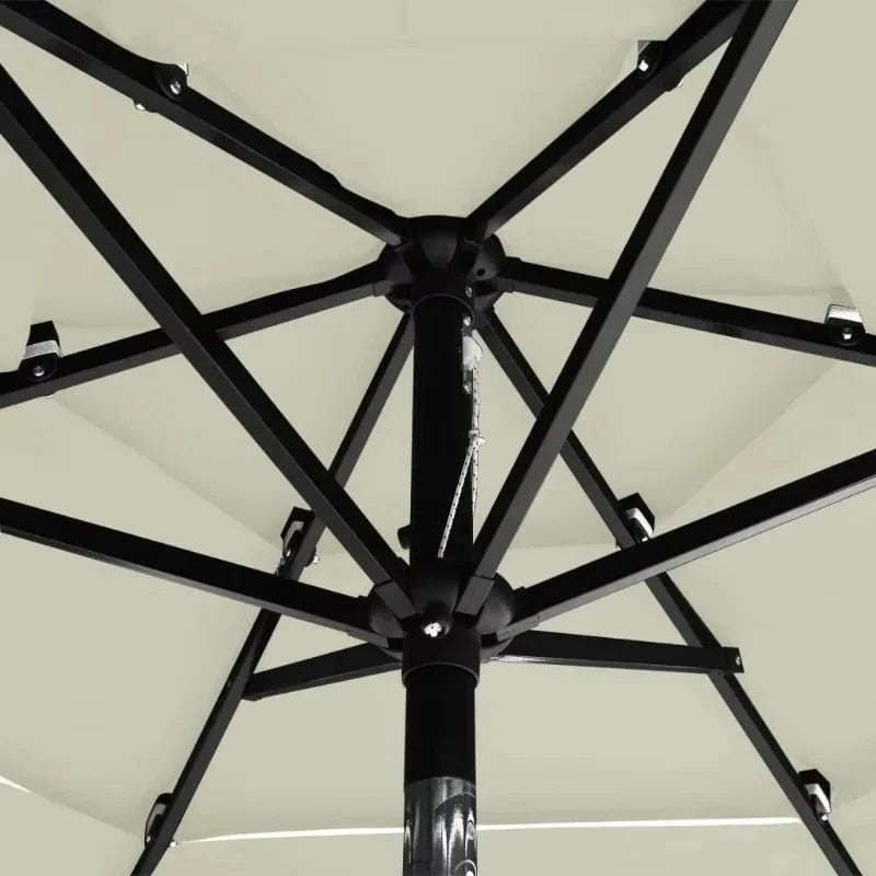 Patio Umbrella 3-Tier Vented Hand Crank & Adjustable Tilt