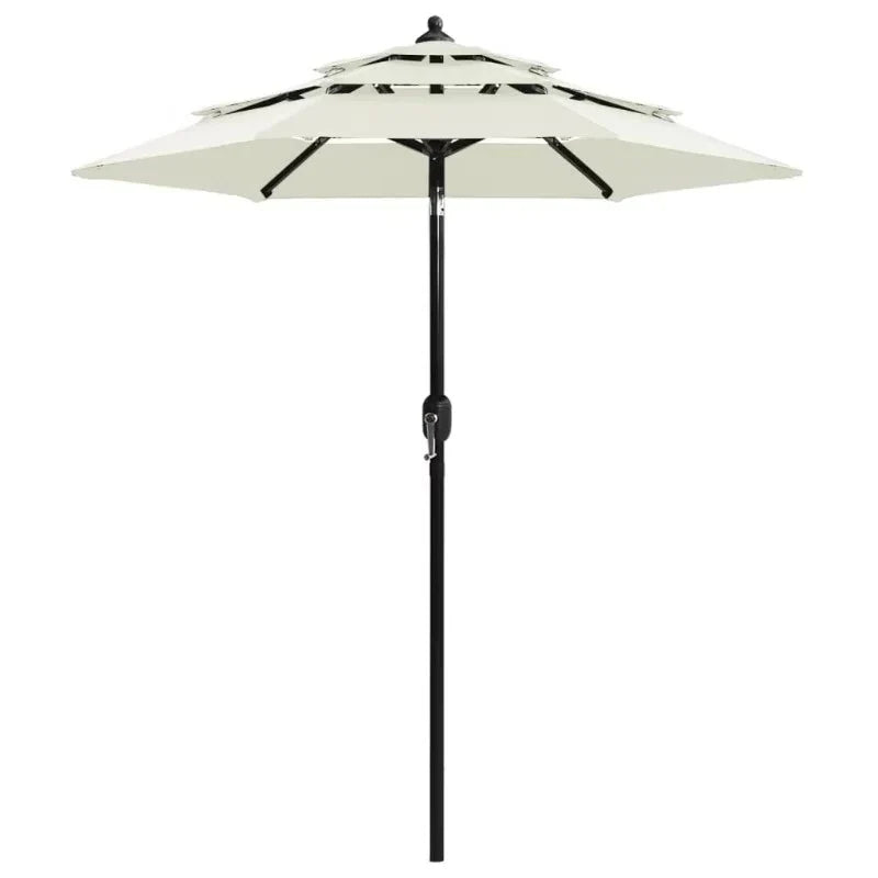 Patio Umbrella 3-Tier Vented Hand Crank & Adjustable Tilt