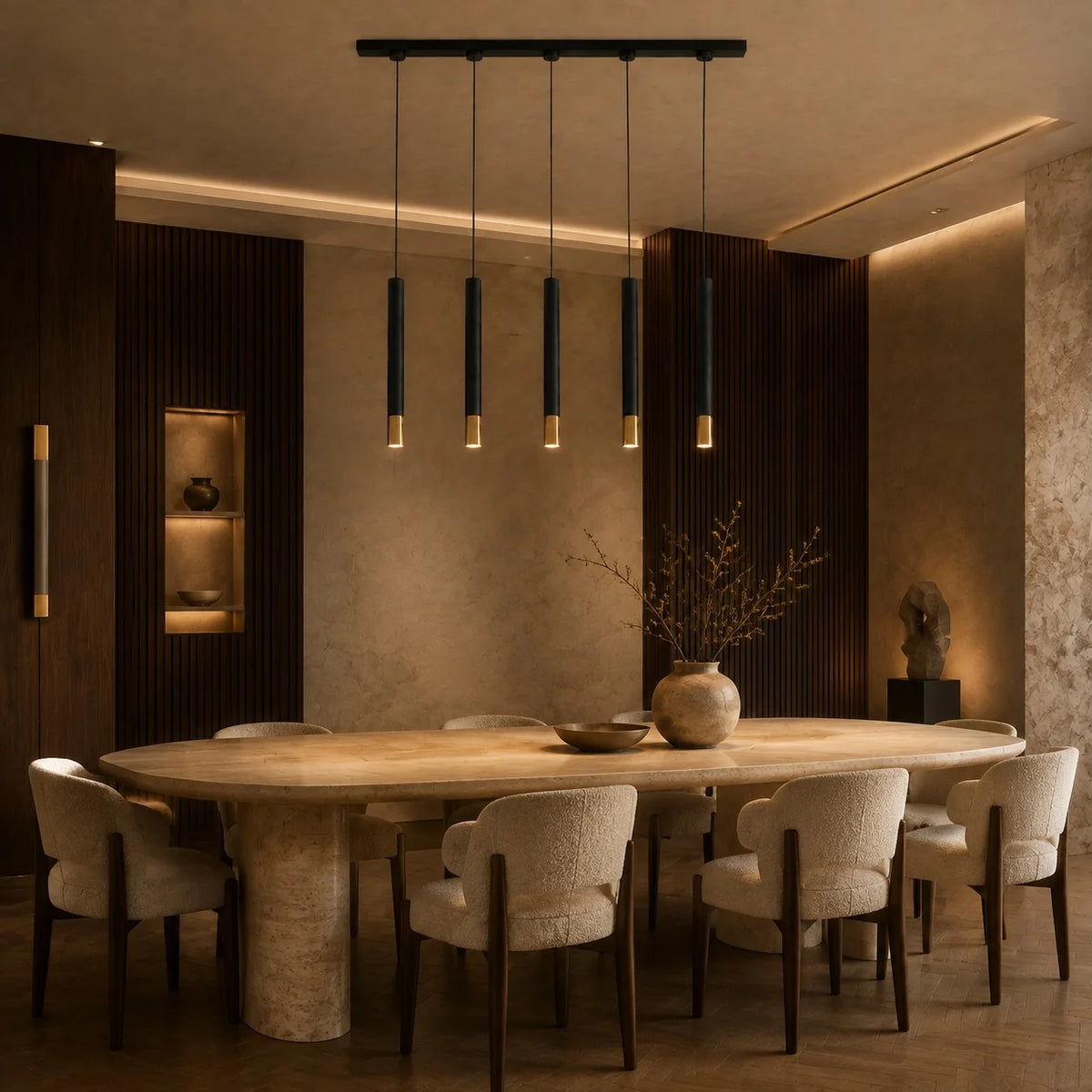 Pendant Light Adjustable Height Dimmable Aluminum