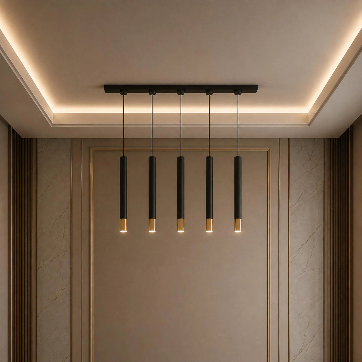 Pendant Light Adjustable Height Dimmable Aluminum