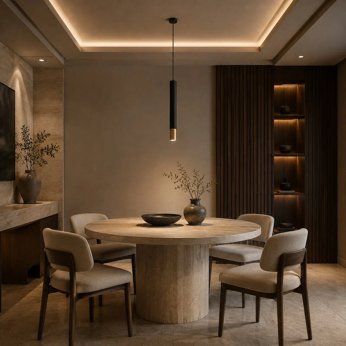 Pendant Light Adjustable Height Dimmable Aluminum