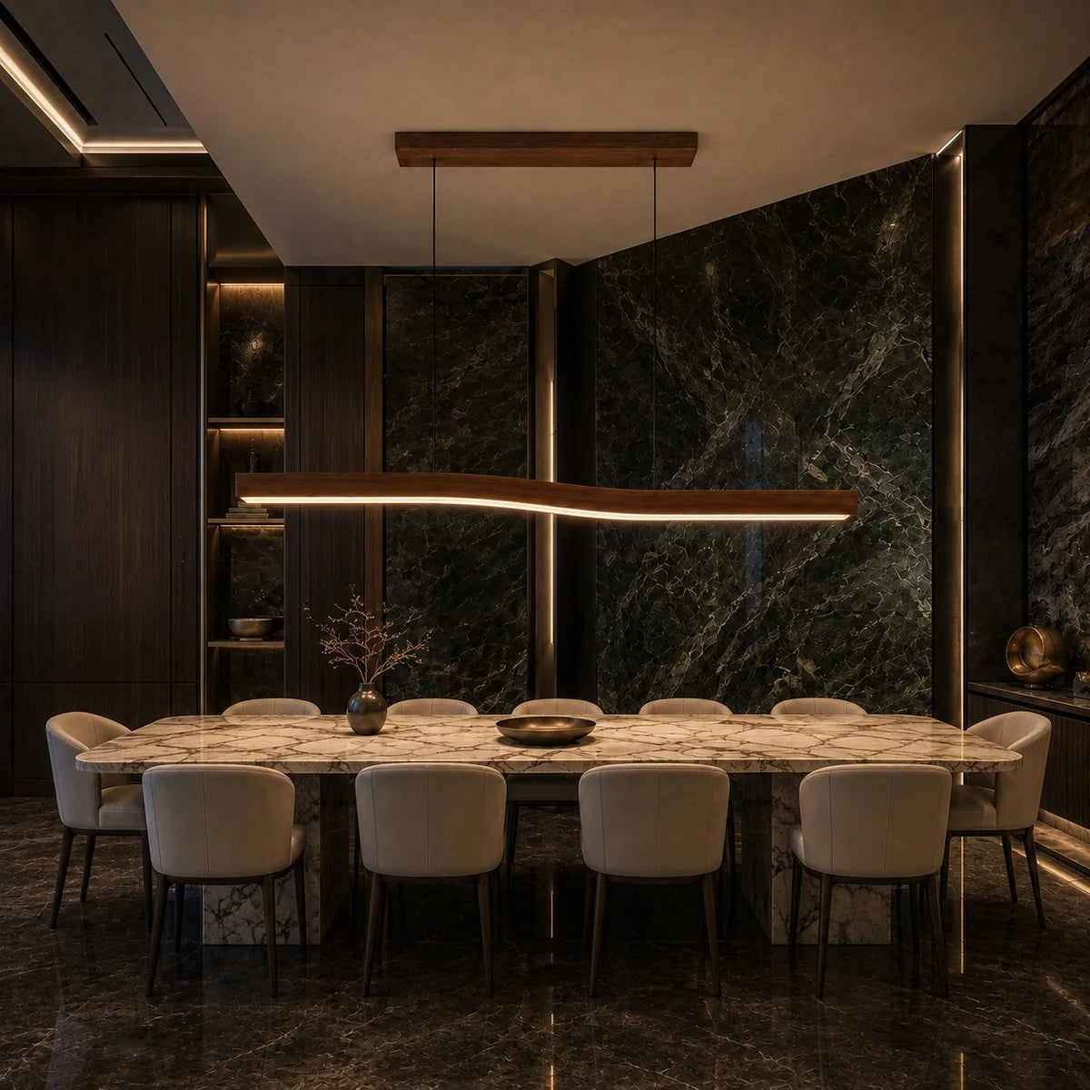 Pendant Light Adjustable Height Dimmable LED & Remote