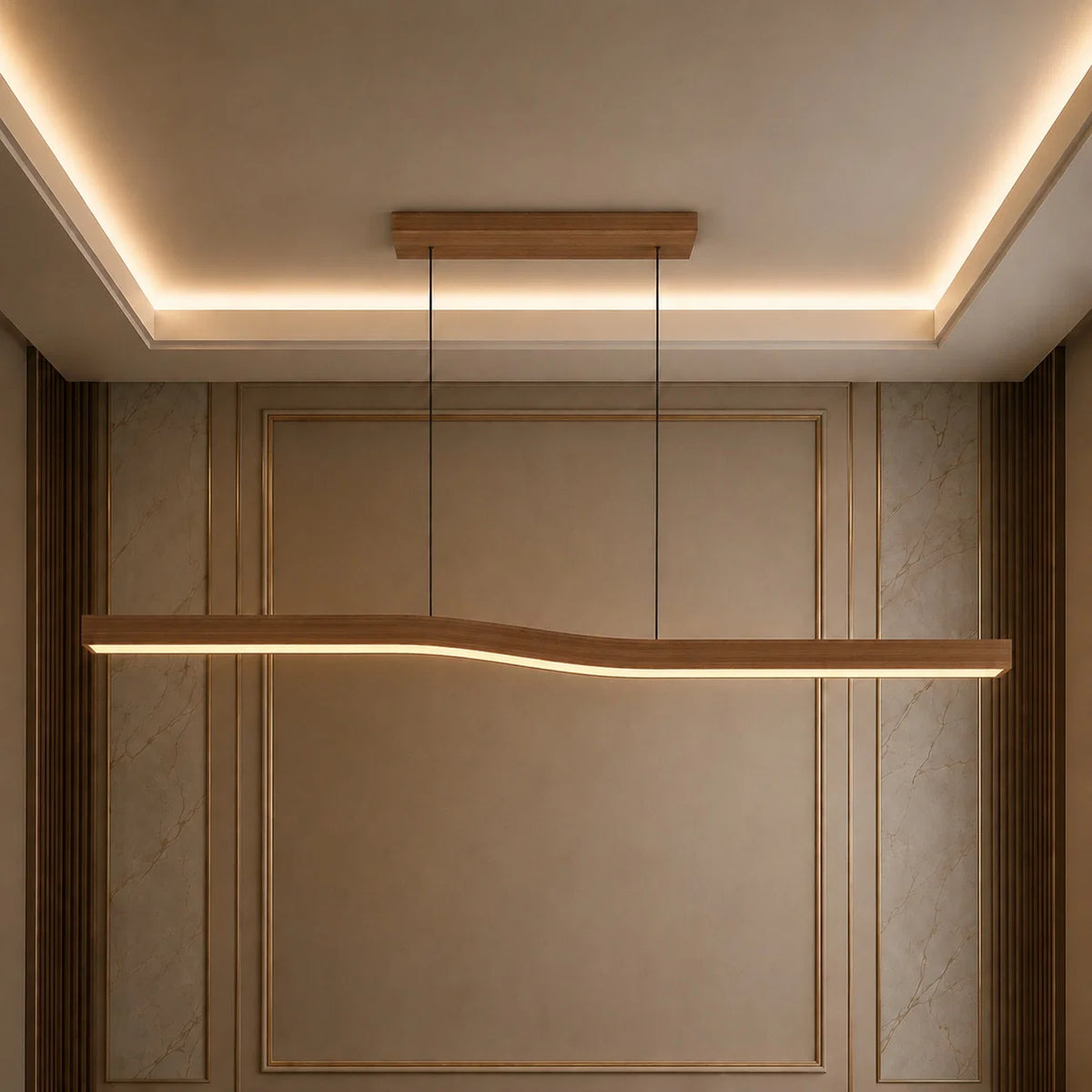 Pendant Light Adjustable Height Dimmable LED & Remote