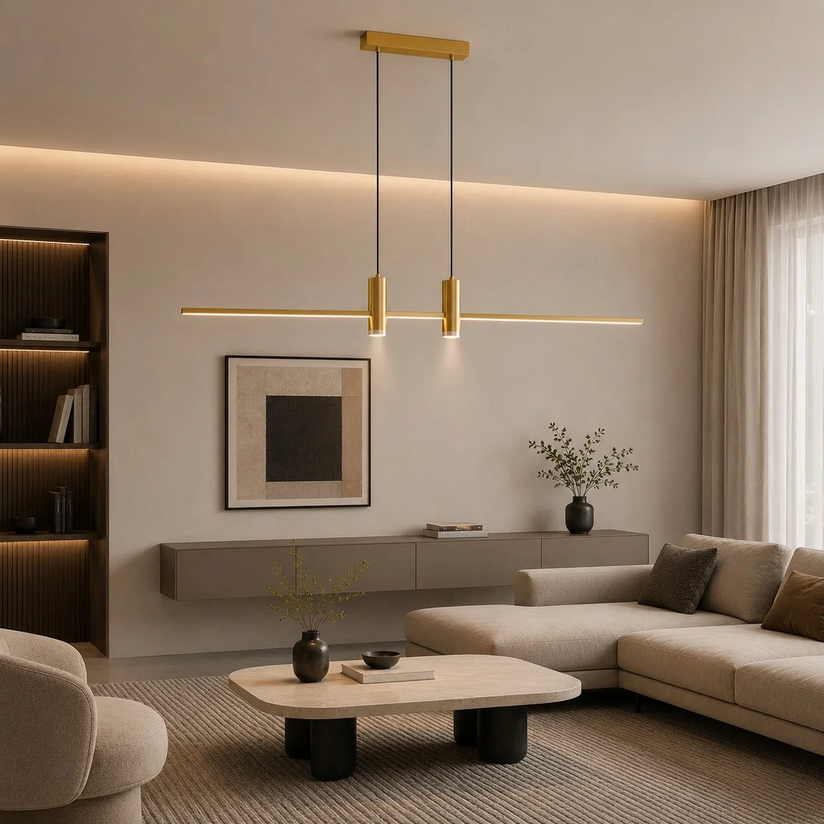 Pendant Light Adjustable Height Integrated LED
