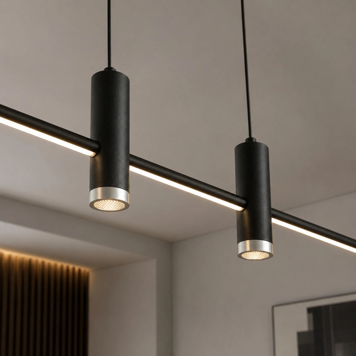 Pendant Light Adjustable Height Integrated LED