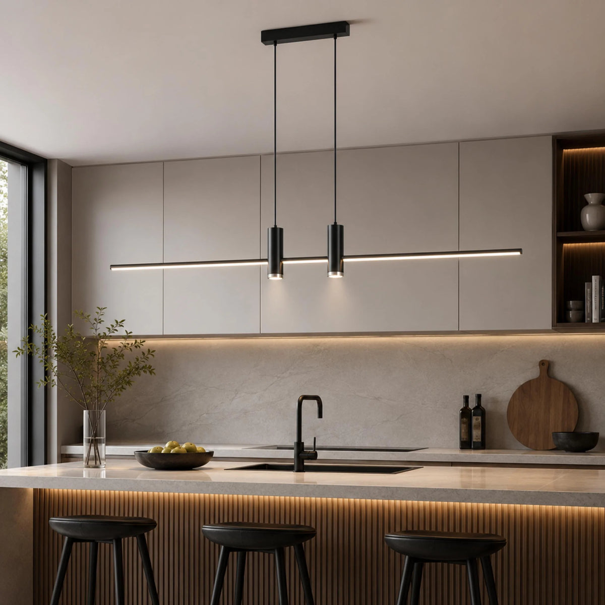 Pendant Light Adjustable Height Integrated LED