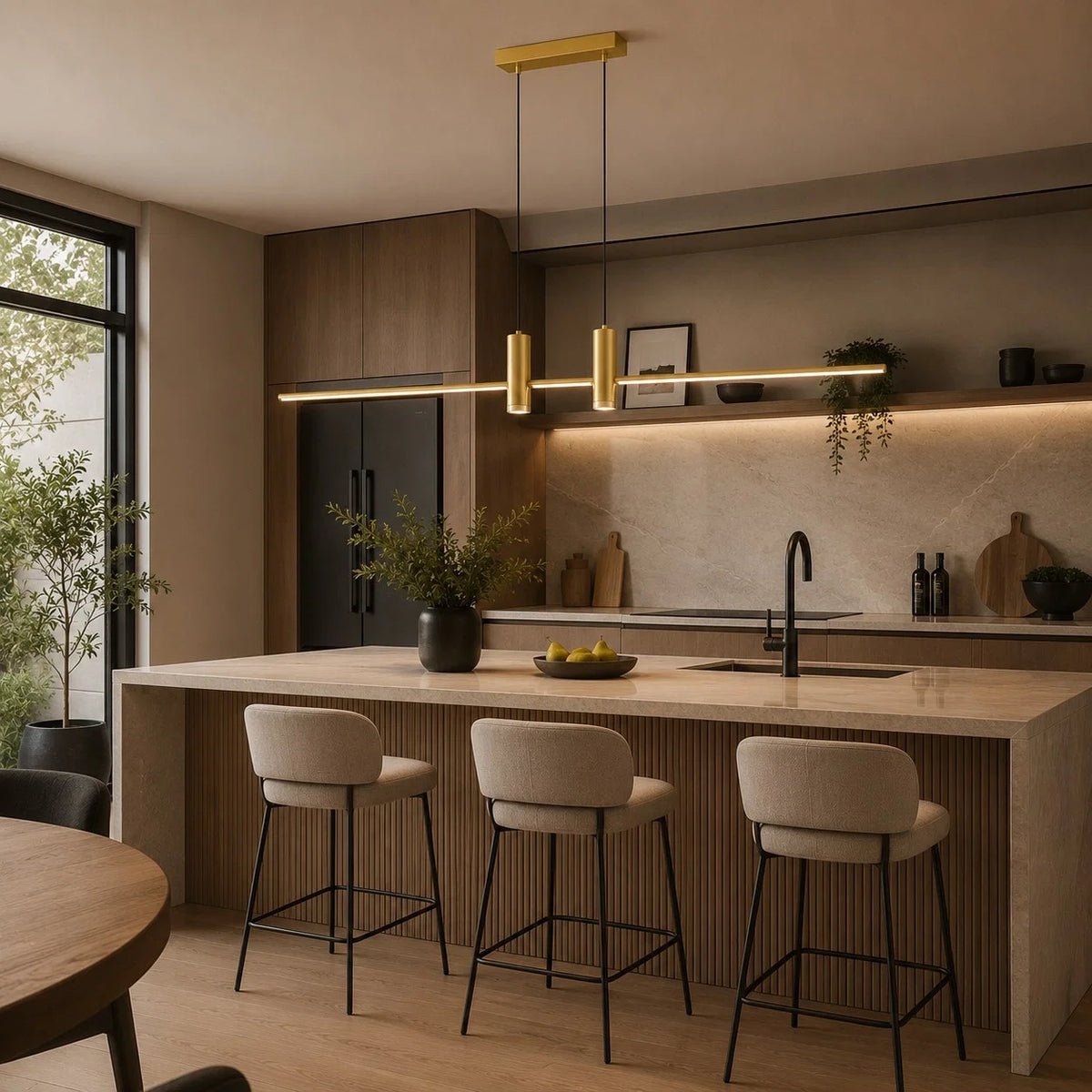 Pendant Light Adjustable Height Integrated LED