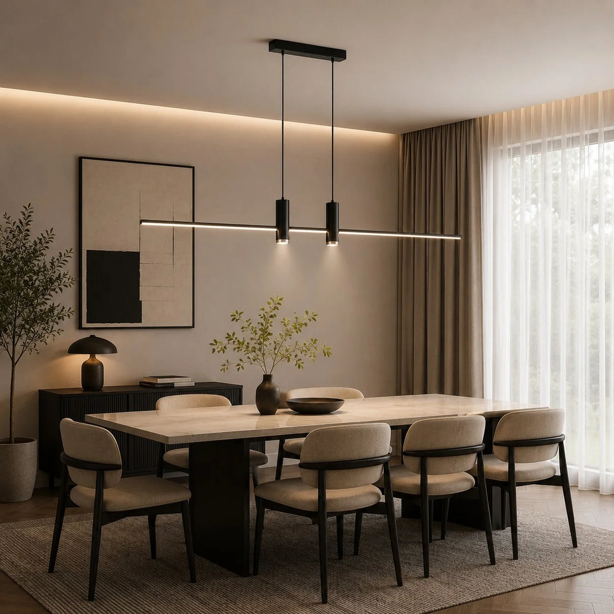 Pendant Light Adjustable Height Integrated LED