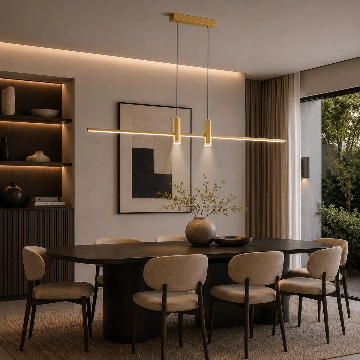 Pendant Light Adjustable Height Integrated LED