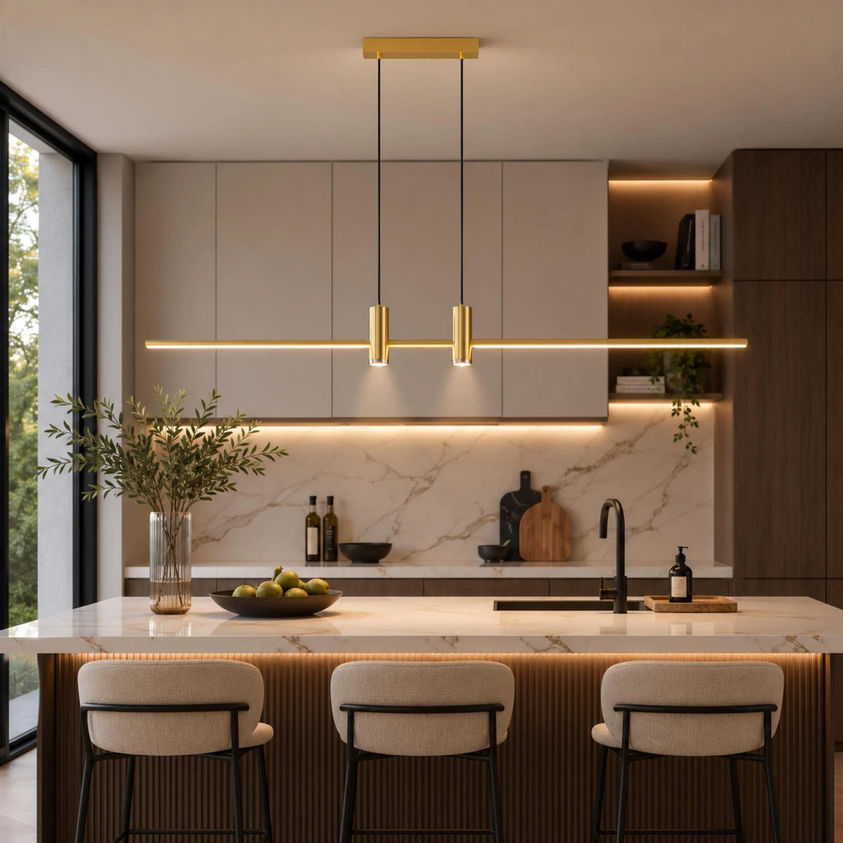 Pendant Light Adjustable Height Integrated LED