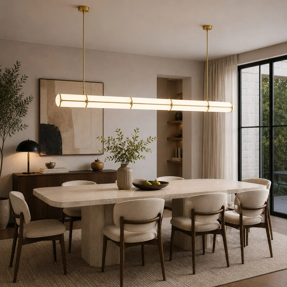 Pendant Light Adjustable Height LED Metal