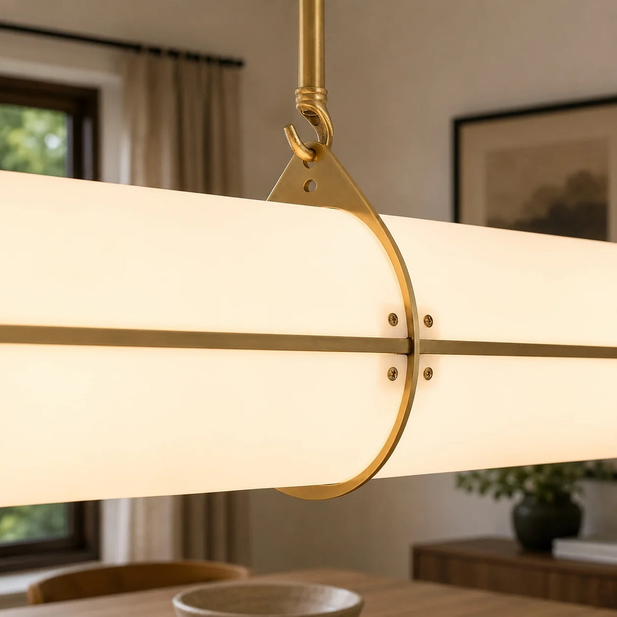 Pendant Light Adjustable Height LED Metal