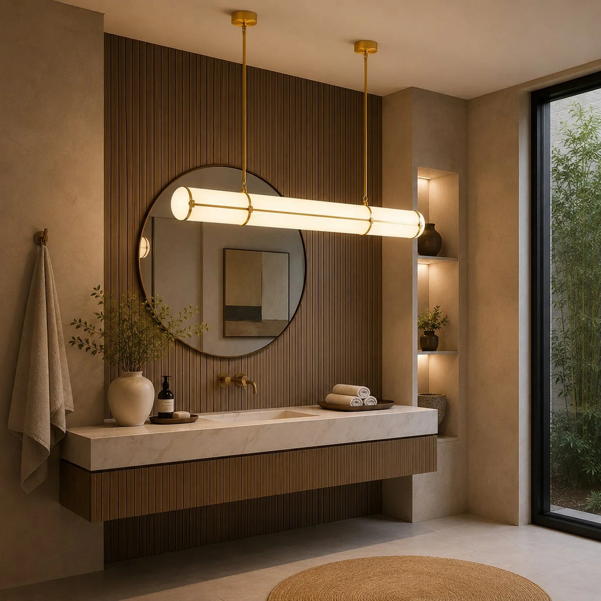 Pendant Light Adjustable Height LED Metal