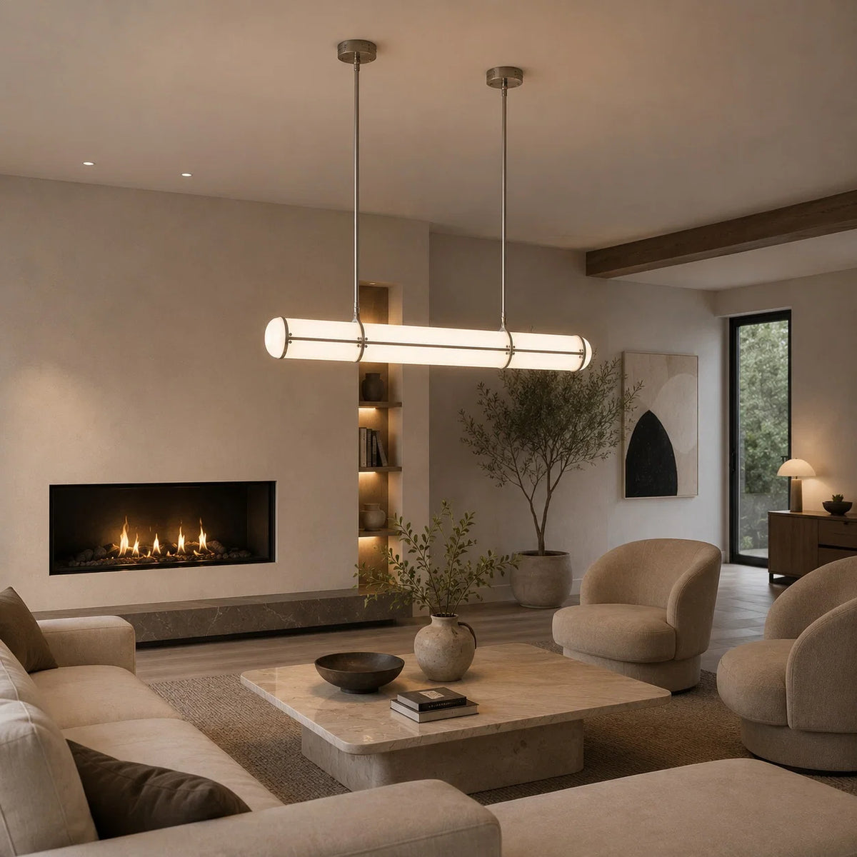 Pendant Light Adjustable Height LED Metal