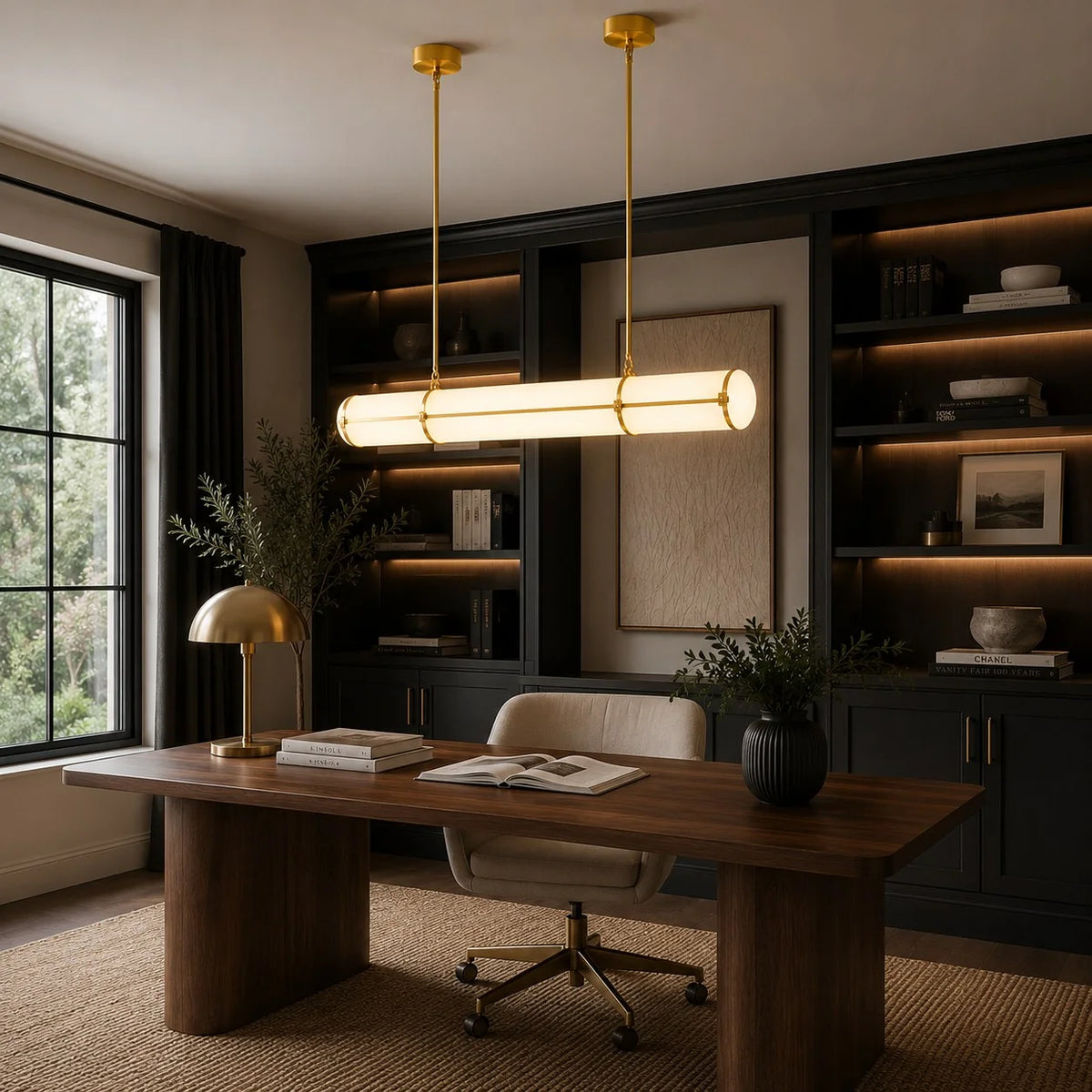 Pendant Light Adjustable Height LED Metal