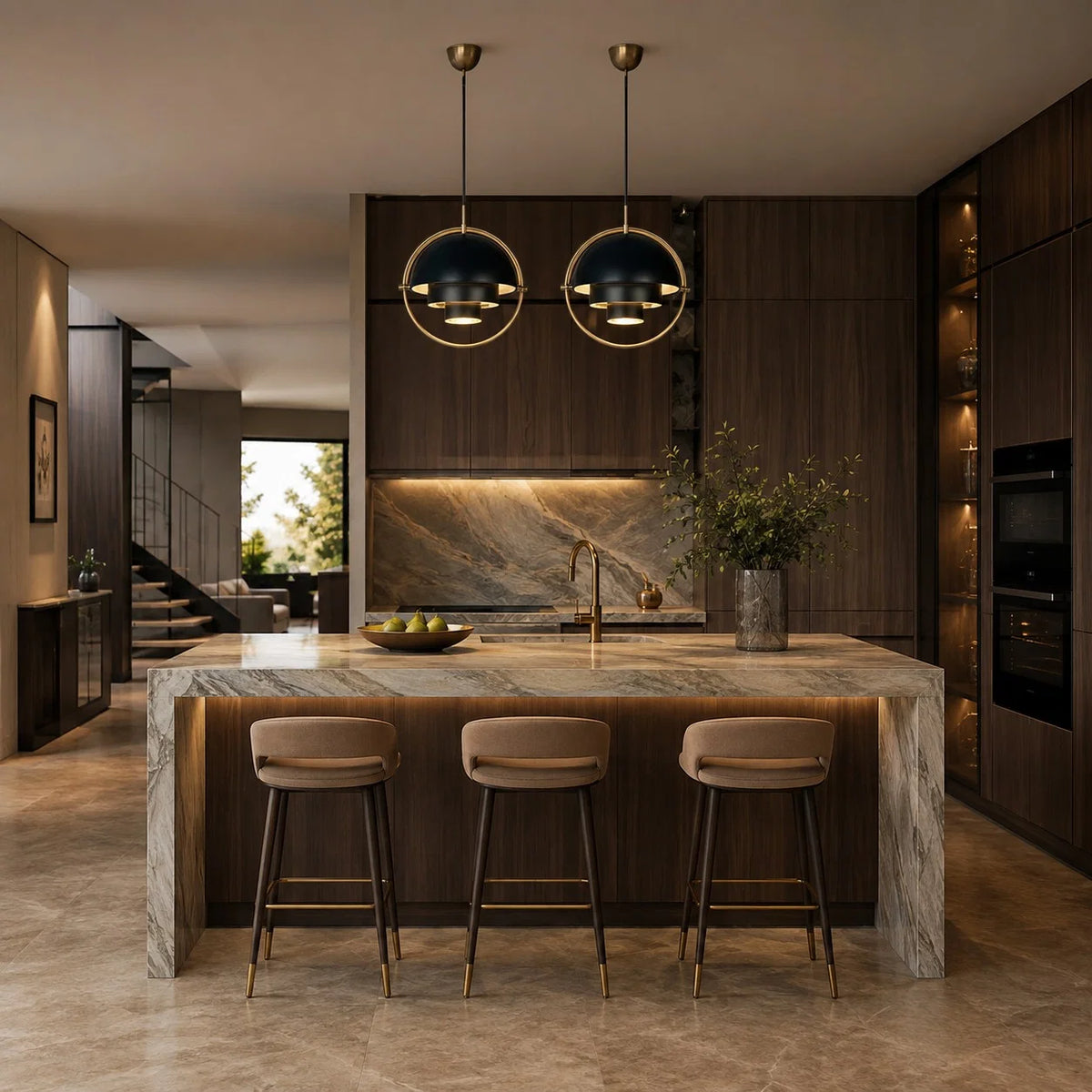 Pendant Light Adjustable Shade Metal Construction