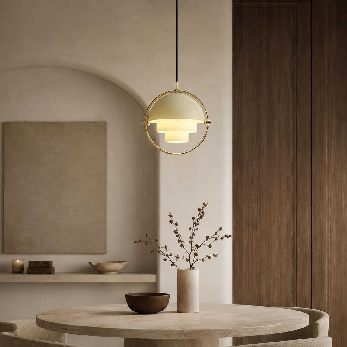Pendant Light Adjustable Shade Metal Construction