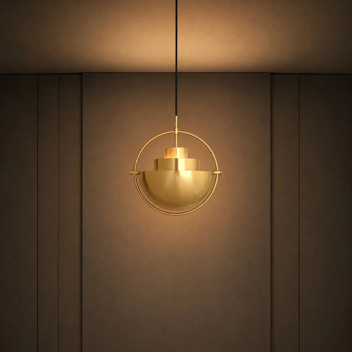 Pendant Light Adjustable Shade Metal Construction
